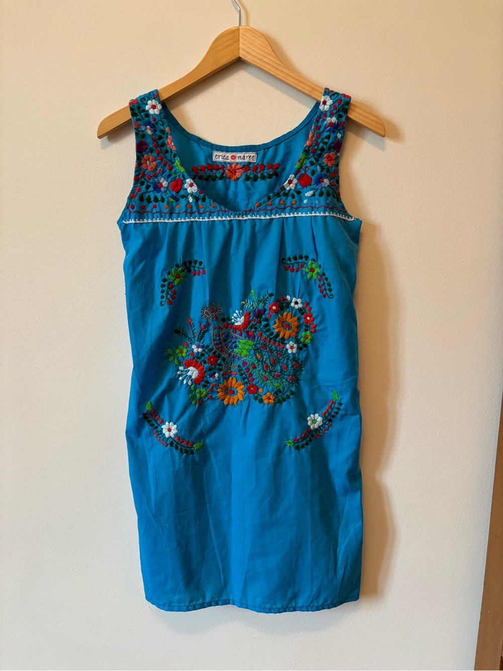 Erica Maree Mexican Embroidered Dress S